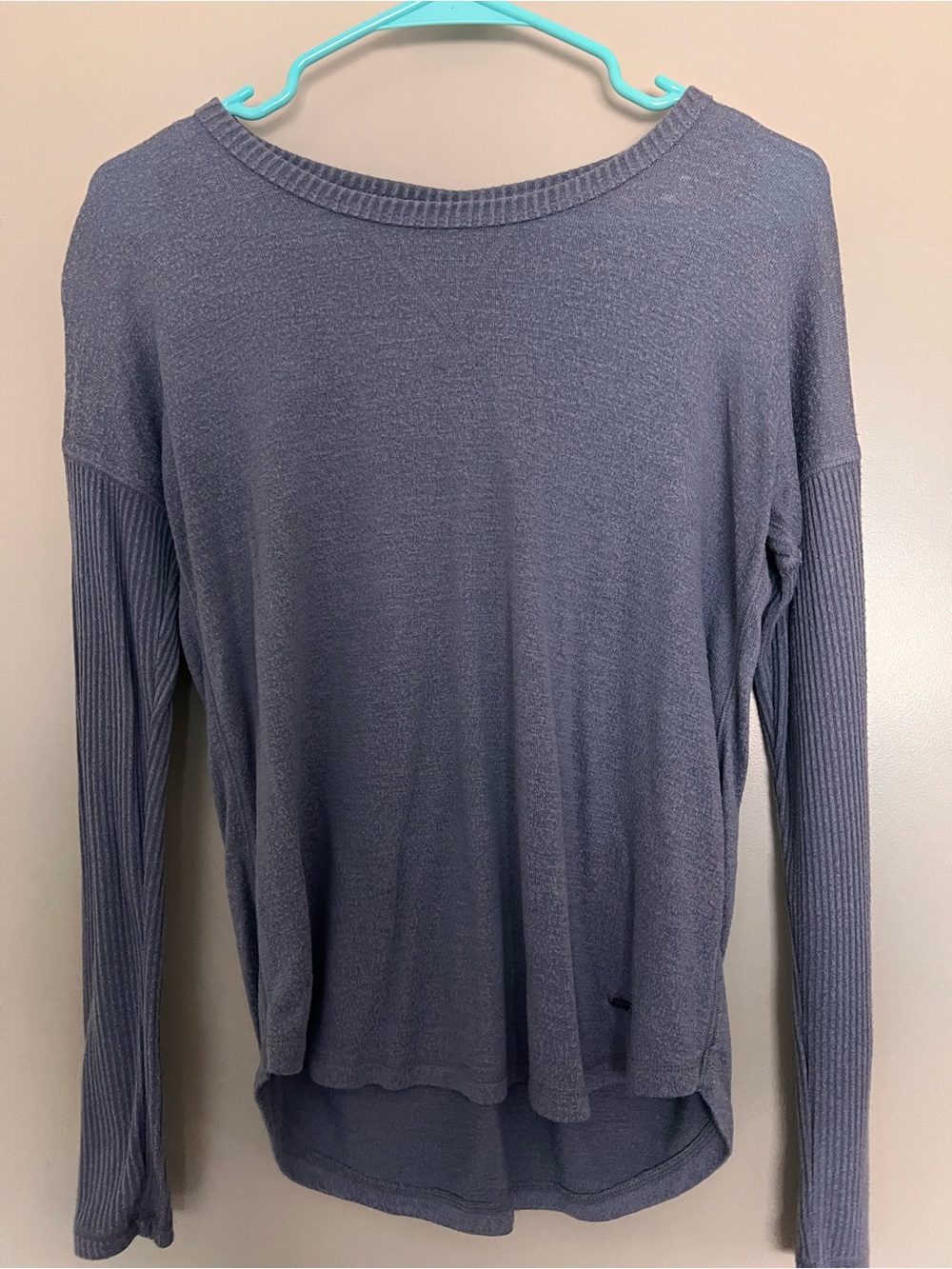 Abercrombie & Fitch Women's Long Sleeve Tee - Slate Blue